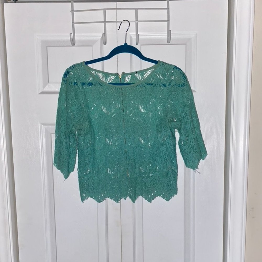Teal Lace Blouse